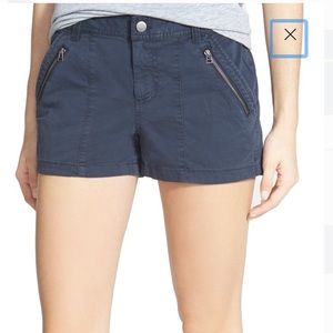 HINGE Zip Detail Cotton Shorts